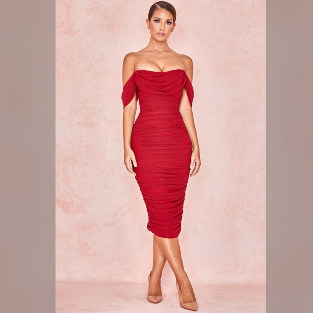 Wine Color, House Of Cb, Dress, Xs